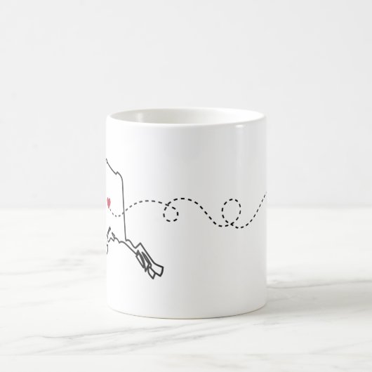 Alaska zu Tennessee - Herz2Herz Kaffeetasse (Mittel)