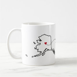 Alaska zu Tennessee - Herz2Herz Kaffeetasse