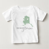 Alaska Zuhause Grown | Staat-Karte bearbeiten Baby T-shirt (Vorderseite)