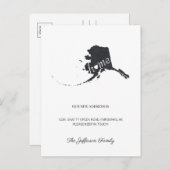 Alaska Zuhause Moving Ankündigung Postkarte (Vorne/Hinten)
