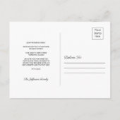 Alaska Zuhause Moving Ankündigung Postkarte (Rückseite)