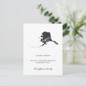 Alaska Zuhause Moving Ankündigung Postkarte (Stehend Vorderseite)