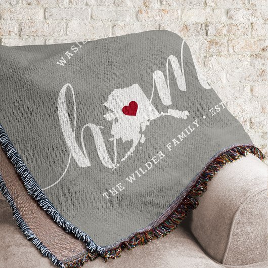 Alaska Zuhause Staat Rustic Personalisiert Decke