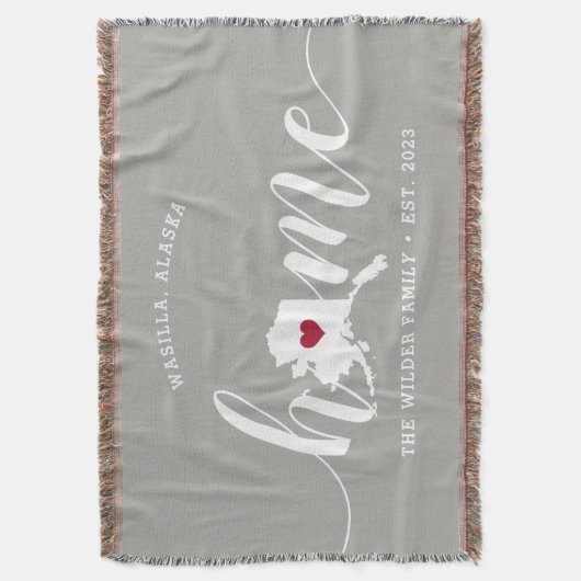 Alaska Zuhause Staat Rustic Personalisiert Decke (Vorderseite Vertikal)