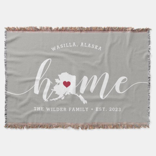 Alaska Zuhause Staat Rustic Personalisiert Decke (Vorderseite)