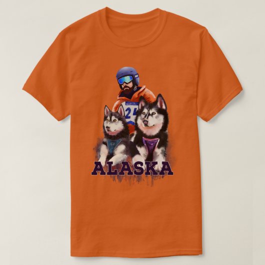 Alaska Zuhause to Mushers and Huskieses TShirt (Design vorne)