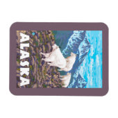AlaskaBergziegen Vintage Travel Poster Magnet (Horizontal)