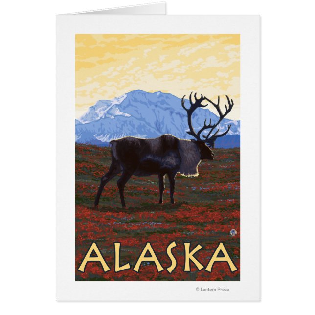 AlaskaCaribbean Vintage Travel Poster (Vorne)