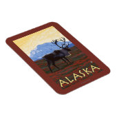 AlaskaCaribbean Vintage Travel Poster Magnet (Rechte Seite)