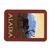 AlaskaCaribbean Vintage Travel Poster Magnet (Horizontal)