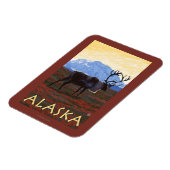AlaskaCaribbean Vintage Travel Poster Magnet (Linke Seite)