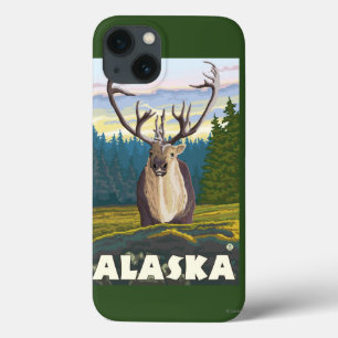 AlaskaCaribou in der wilden Vintagen Reise iPhone 13 Hülle