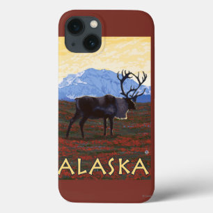 AlaskaCaribou Vintages Reise-Plakat Case-Mate iPhone Hülle