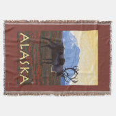 AlaskaCaribou Vintages Reise-Plakat Decke (Vorderseite)