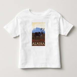 AlaskaCaribou Vintages Reise-Plakat Kleinkind T-shirt