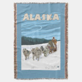 AlaskaDogsledding Vintages Reise-Plakat Decke (Vorderseite Vertikal)
