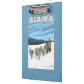 AlaskaDogsledding Vintages Reise-Plakat Klemmbrett (Links)