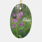 Alaskafireweed-Weihnachtsverzierung Keramik Ornament (Links)