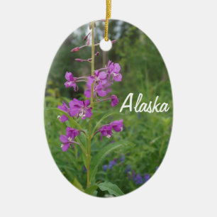 Alaskafireweed-Weihnachtsverzierung Keramik Ornament