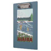 AlaskaFly Fischer-Vintages Reise-Plakat Klemmbrett (Links)