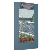 AlaskaFly Fischer-Vintages Reise-Plakat Klemmbrett (Rechts)