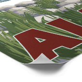 AlaskaFly Fisherman Vintage Travel Poster (Ecke)