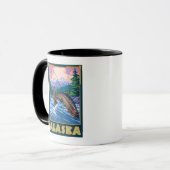 AlaskaFly Fishing Scene Tasse (Vorderseite Links)