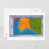 AlaskaGrüße von Alaska Karte (Vorne/Hinten)
