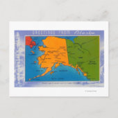 AlaskaGrüße von Alaska Karte (Vorderseite)
