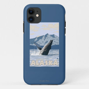AlaskaHumpback Wal-Vintages Reise-Plakat iPhone 11 Hülle