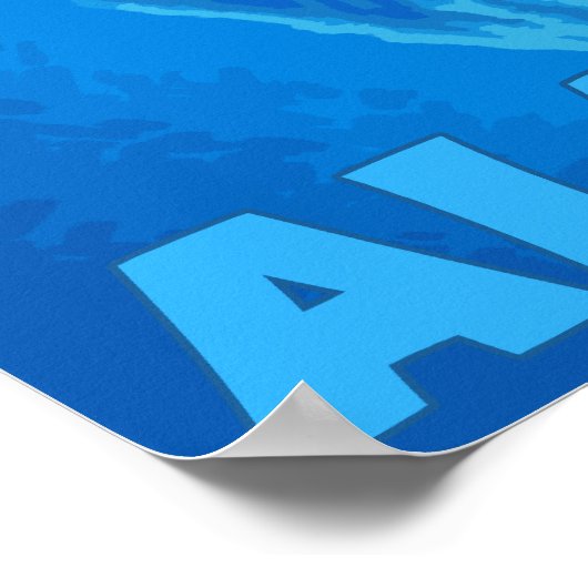 AlaskaIceberg Vintage Travel Poster (Ecke)