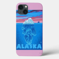 AlaskaIceberg Vintage Travel Poster