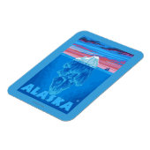 AlaskaIceberg Vintage Travel Poster Magnet (Linke Seite)
