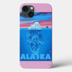 AlaskaIceberg Vintages Reise-Plakat Case-Mate iPhone Hülle