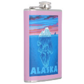 AlaskaIceberg Vintages Reise-Plakat Flachmann (Rechts)