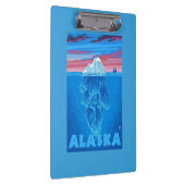AlaskaIceberg Vintages Reise-Plakat Klemmbrett (Rechts)