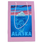 AlaskaIceberg Vintages Reise-Plakat Mittlere Geschenktüte (Vorderseite)