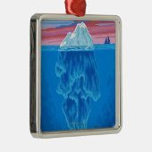 AlaskaIceberg Vintages Reise-Plakat Ornament Aus Metall (Rechts)