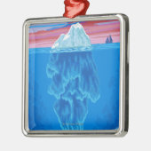 AlaskaIceberg Vintages Reise-Plakat Ornament Aus Metall (Links)