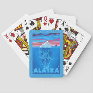 AlaskaIceberg Vintages Reise-Plakat Spielkarten