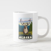 AlaskaKaribik im Wilden Vintage Jumbo-Tasse (Rechts)