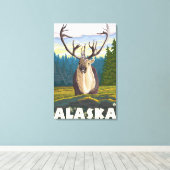 AlaskaKaribik im Wilden Vintage Leinwanddruck (Insitu (Holzboden))