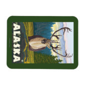AlaskaKaribik im Wilden Vintage Magnet (Horizontal)