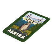 AlaskaKaribik im Wilden Vintage Magnet (Linke Seite)