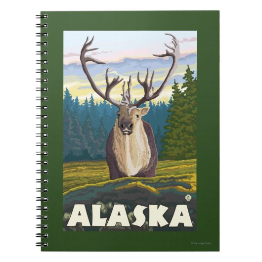AlaskaKaribik im Wilden Vintage Notizblock (Vorderseite)