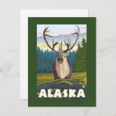 AlaskaKaribik im Wilden Vintage Postkarte (Vorne/Hinten)