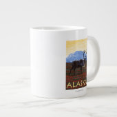AlaskaKariouVintage Reiseplan Jumbo-Tasse (Vorderseite Rechts)