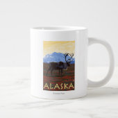 AlaskaKariouVintage Reiseplan Jumbo-Tasse (Rechts)
