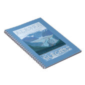 AlaskaLarge Glacier Scene Vintage Travel Notizblock (Rechte Seite)