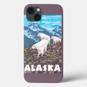 AlaskaMountain Ziegen-Vintages Reise-Plakat iPhone 13 Hülle
